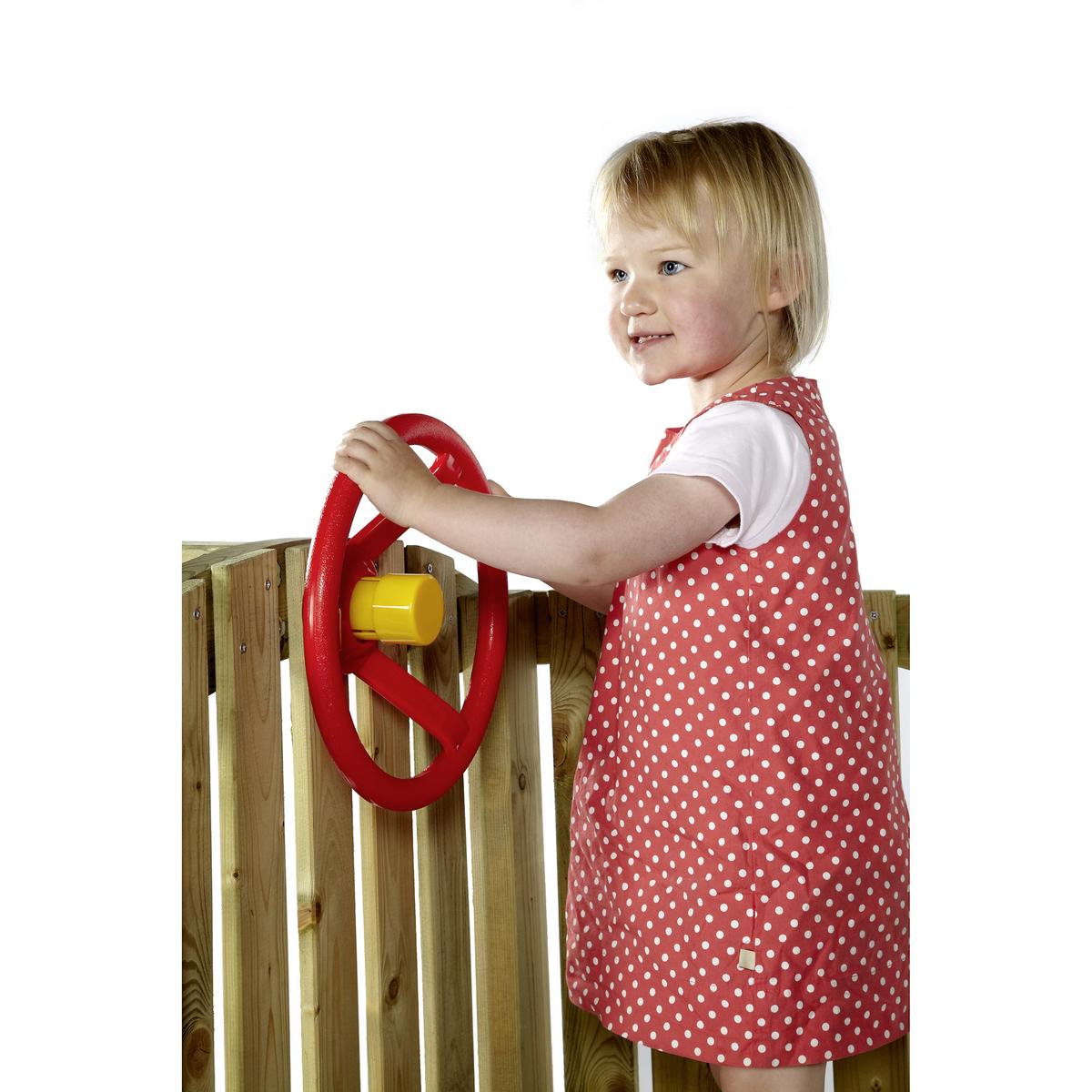 Spielturm Plum aus Holz/Kunststoff - Fichtefarben/Gelb, Basics, Holz/Kunststoff (244/162/123cm)