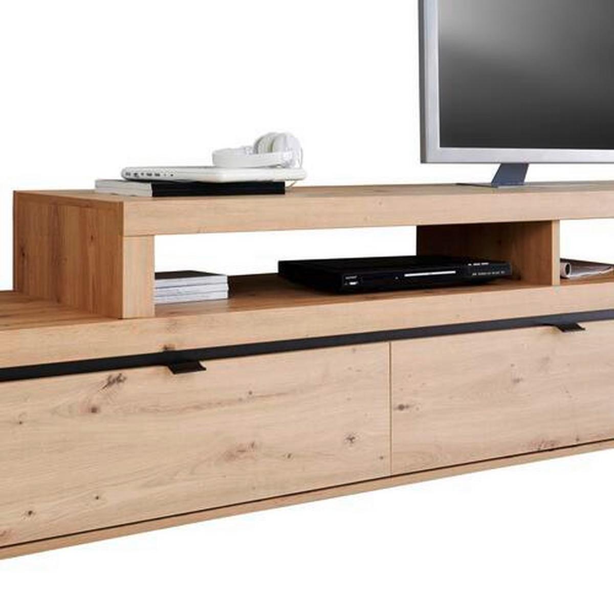 Comodă TV NYON - stejar Artisan, Modern, material pe bază de lemn (200-275/58/50cm) - Modern Living