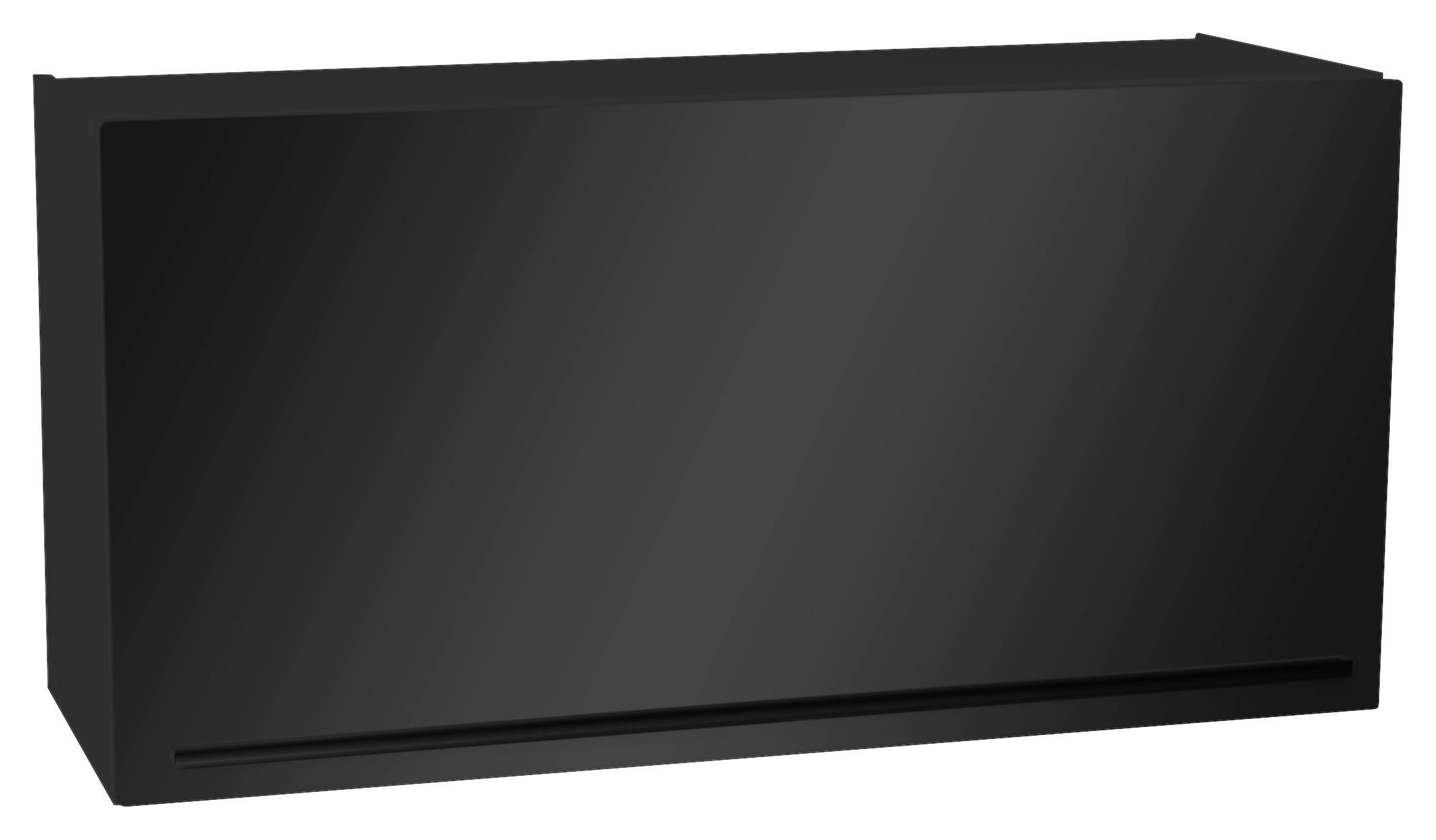 SZAFKA KUCHENNA GÓRNA JAZZ - kolor srebrny/czarny, Basics, materiał drewnopochodny/tworzywo sztuczne (100/50/34,6cm) - MID.YOU