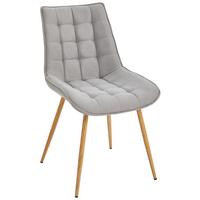 KRZESŁO LENA - kolor dębowy/jasnoszary, Modern, metal/tkanina (51/88/62cm) - Livetastic