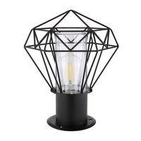 Außenleuchte Horace in Schwarz max. 15 Watt - Klar/Schwarz, Basics, Kunststoff/Metall (22,5/25,5/31,5cm) - Globo