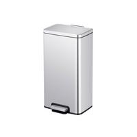 KOSZ NA ODPADY 60652 - antracytowy/kolor stalowy, Basics, tworzywo sztuczne/metal (30,2/33,3/61,7cm) - Fackelmann