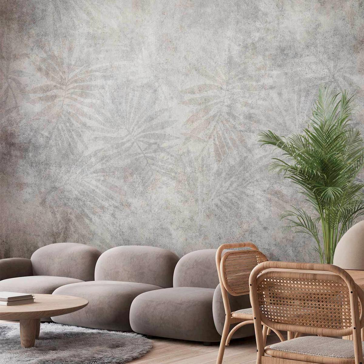 Fototapeta Nature In The Dark, 300x210cm - siva/svetlo siva, Trendi, tekstil (300/210cm) - artgeist