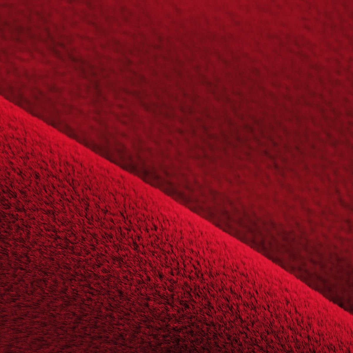 Hochflorteppich Pouffy Rot ca. 140x200cm - Rot, Basics, Textil (140/200cm)