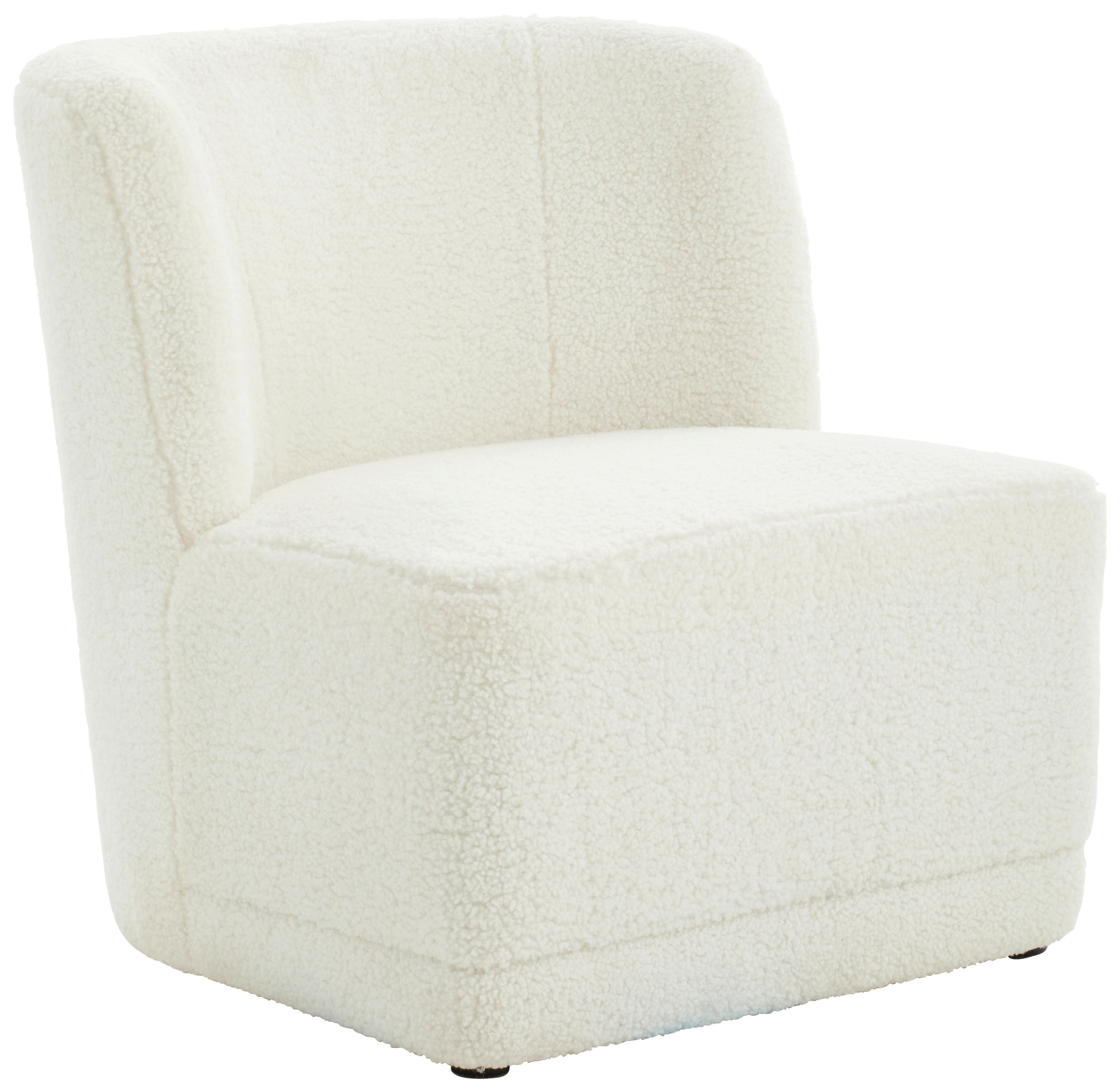 FOTEL VENEZIA - biały, Modern, drewno/tkanina (64/71/73cm) - Livetastic