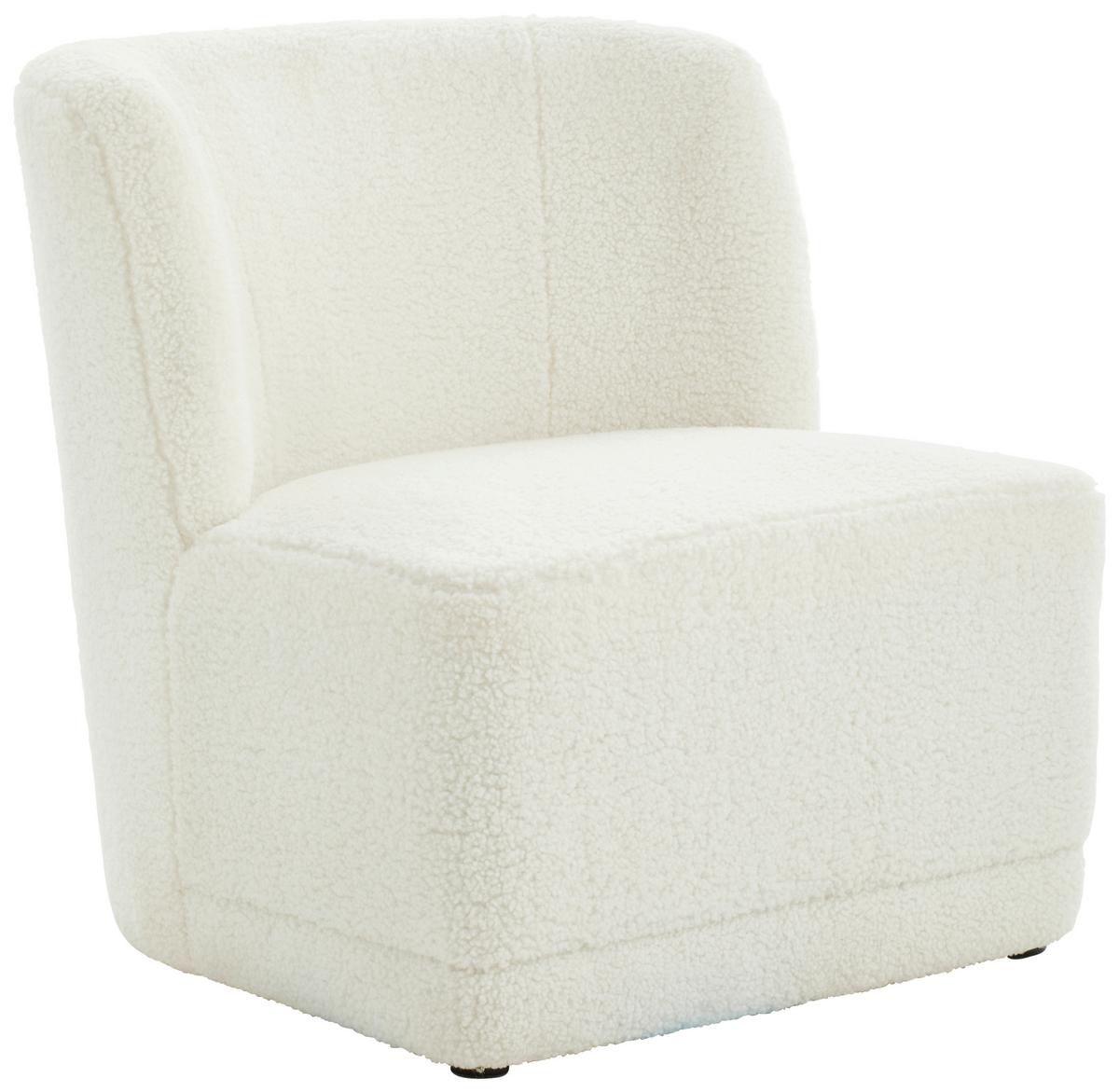 FOTEL VENEZIA - biały, Modern, drewno/tkanina (64/71/73cm) - Livetastic