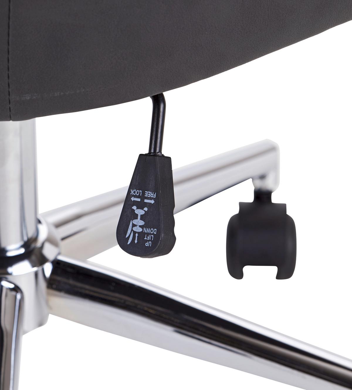 KRZESŁO OBROTOWE MELBOURNE - antracytowy/brązowy, Modern, tworzywo sztuczne/metal (57,5/84,5-94,5/58,5cm) - MID.YOU