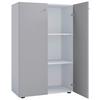 Schuhschrank LONA Grau/Weiß ca. 70x110x39 cm - Silberfarben/Schwarz, Design, Holzwerkstoff/Kunststoff (70/110/39cm) - MID.YOU