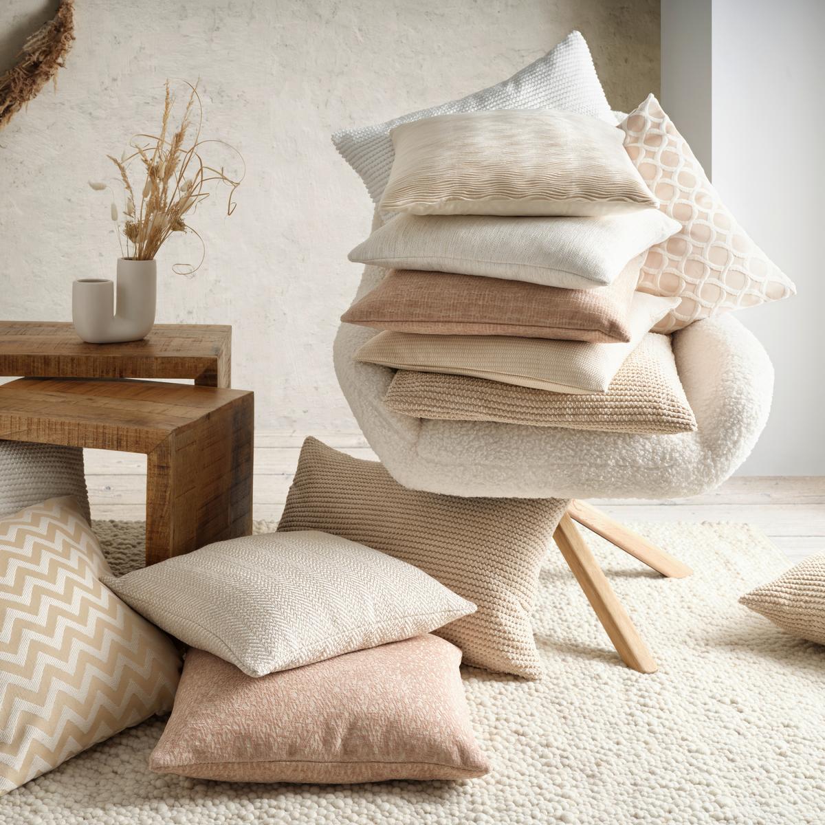 Kissenhülle Pia in Naturfarben ca. 50x50cm - Naturfarben, Basics, Textil (50/50cm) - Premium Living