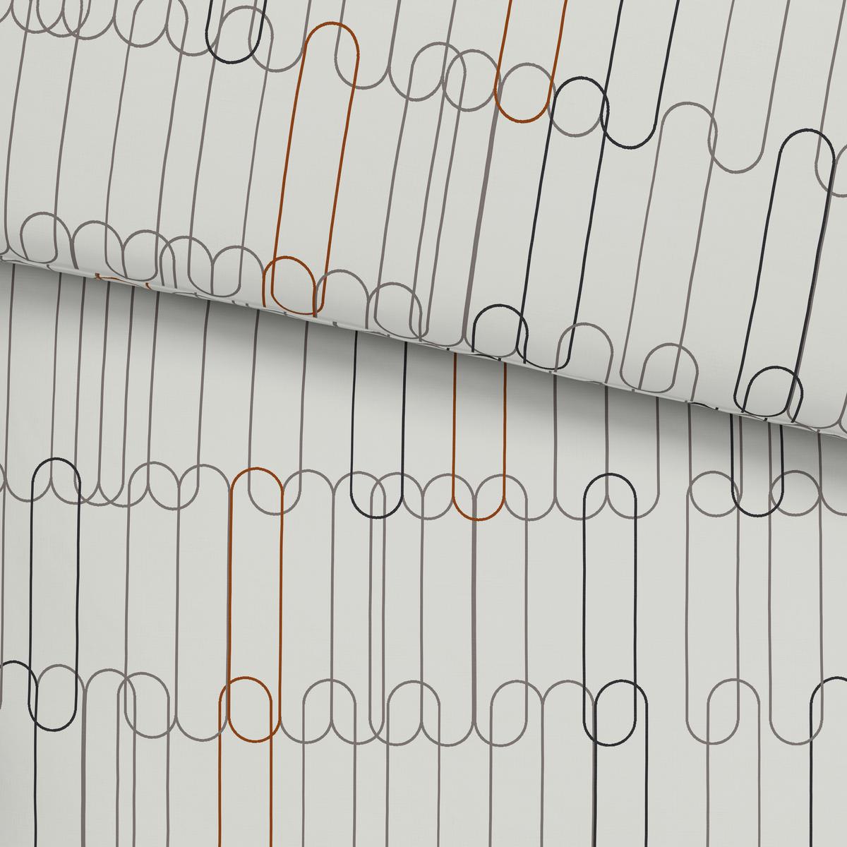 BETTWÄSCHESET CHAINS - Weiss/Cognac, Konventionell, Textil (160/210cm) - Modern Living