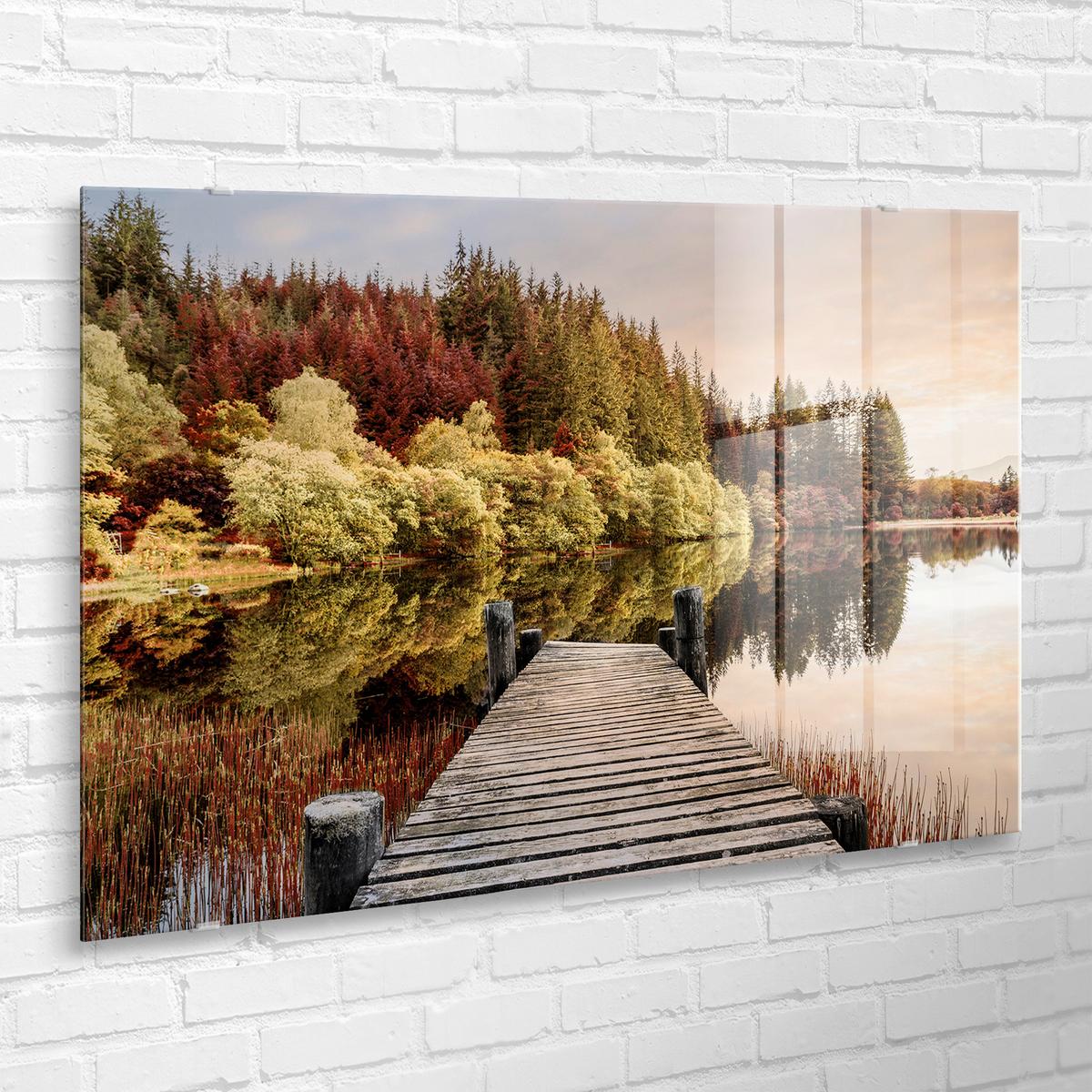 Glasbild Multicolor ca. 120x80cm - Multicolor, Basics, Glas/Papier (120/80cm)