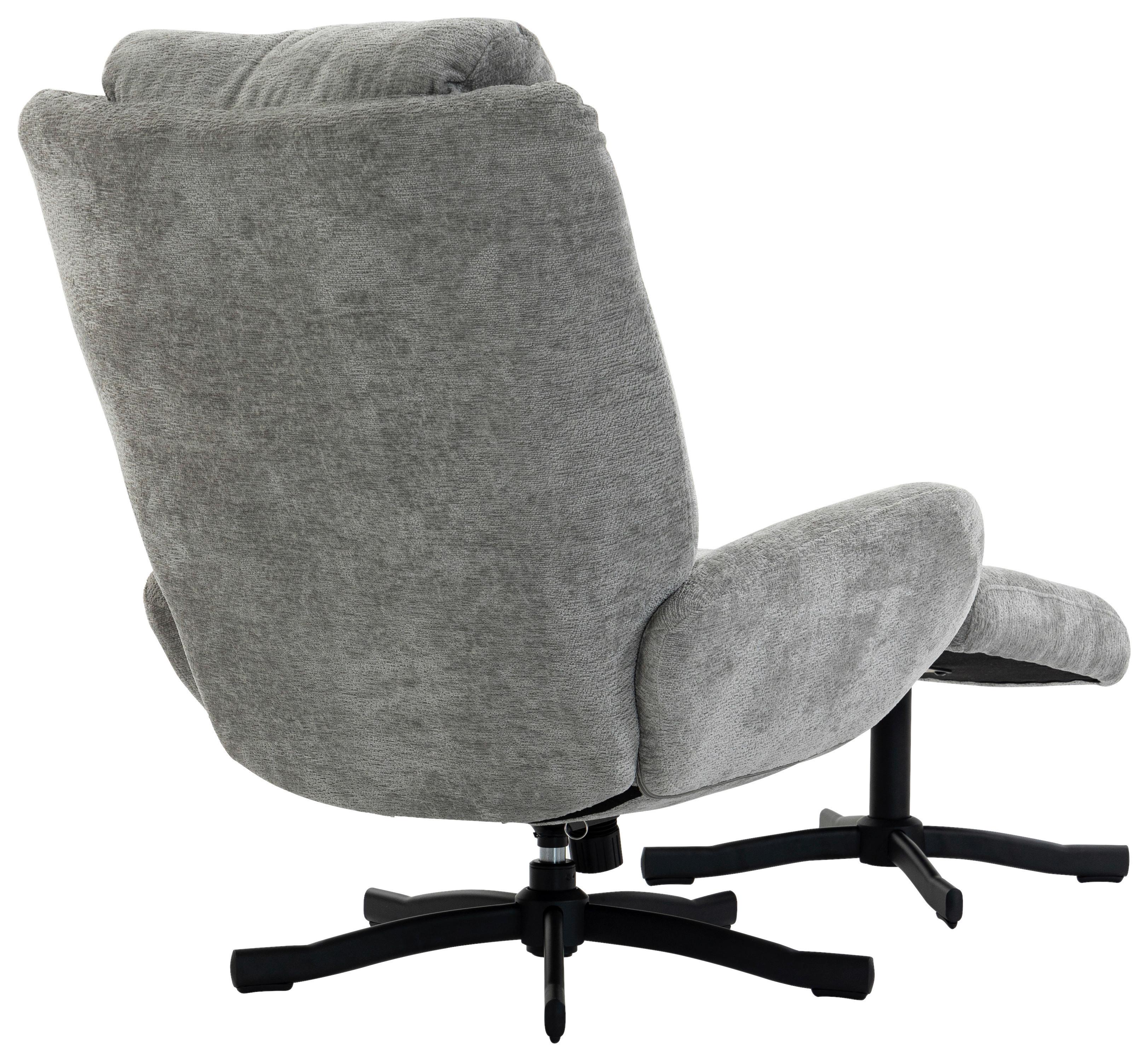 FÅTÖLJ NINA - ljusgrå/svart, Modern, metall/textil (72/96/87cm) - Bessagi Home