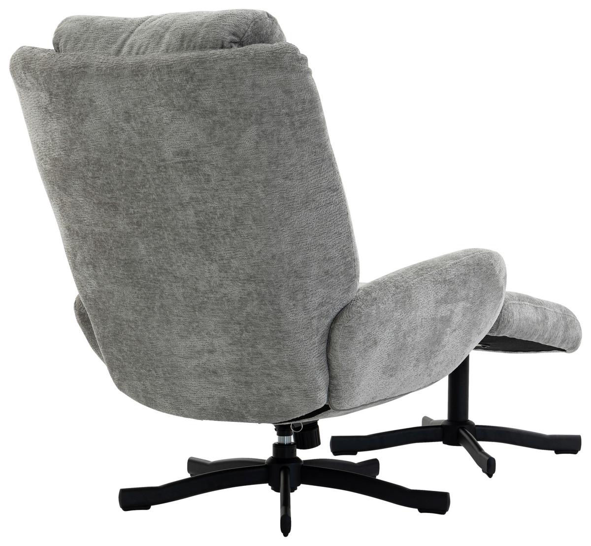 Sessel Nina Hellgrau Samt - Hellgrau/Schwarz, MODERN, Textil/Metall (75/100/93cm) - Bessagi Home