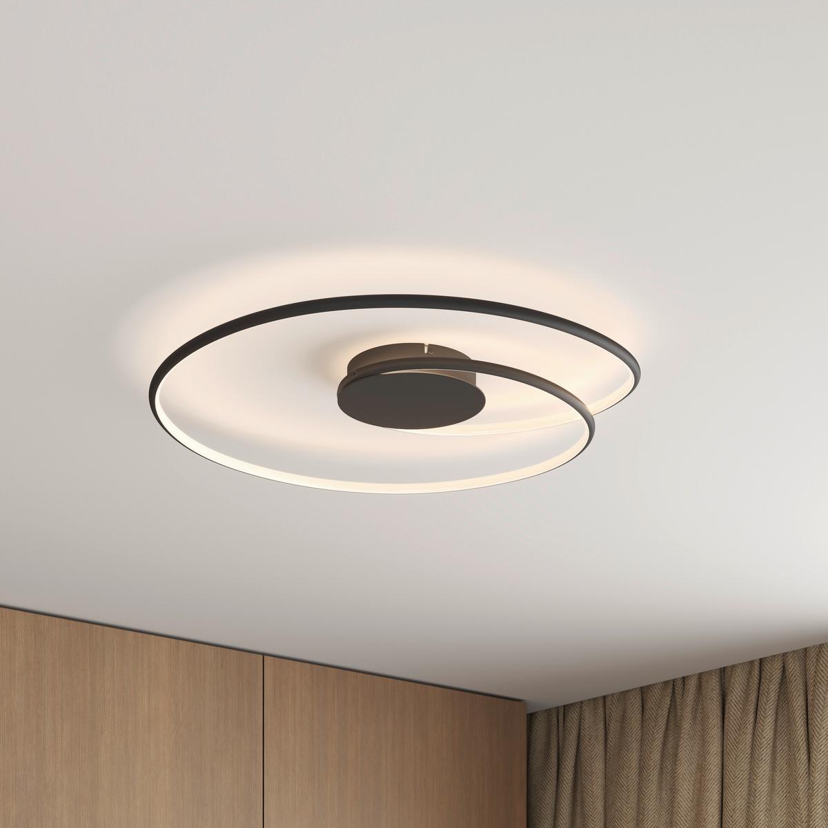 LAMPA SUFITOWA LED BIRMINGHAM *SBN* - czarny, Lifestyle, tworzywo sztuczne/metal (67/10cm) - Novel