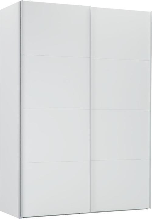 Schwebetürenschrank in Weiss - Weiss/Alufarben, Konventionell, Holzwerkstoff (150/216/68cm) - Premium Living