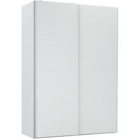 Schwebetürenschrank in Weiss - Weiss/Alufarben, Konventionell, Holzwerkstoff (150/216/68cm) - Premium Living