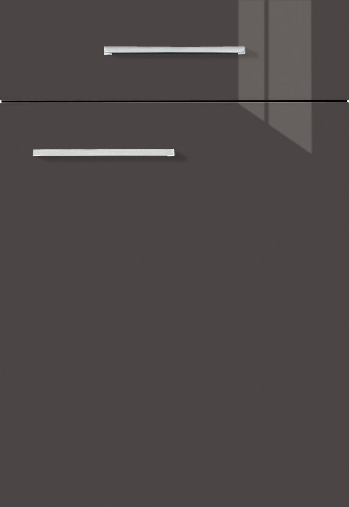 Küchenblock IBZ ohne Geräte ca. 300 cm Dunkelgrau - Eichefarben/Graphitfarben, Design, Holzwerkstoff/Metall (330cm) - Impuls