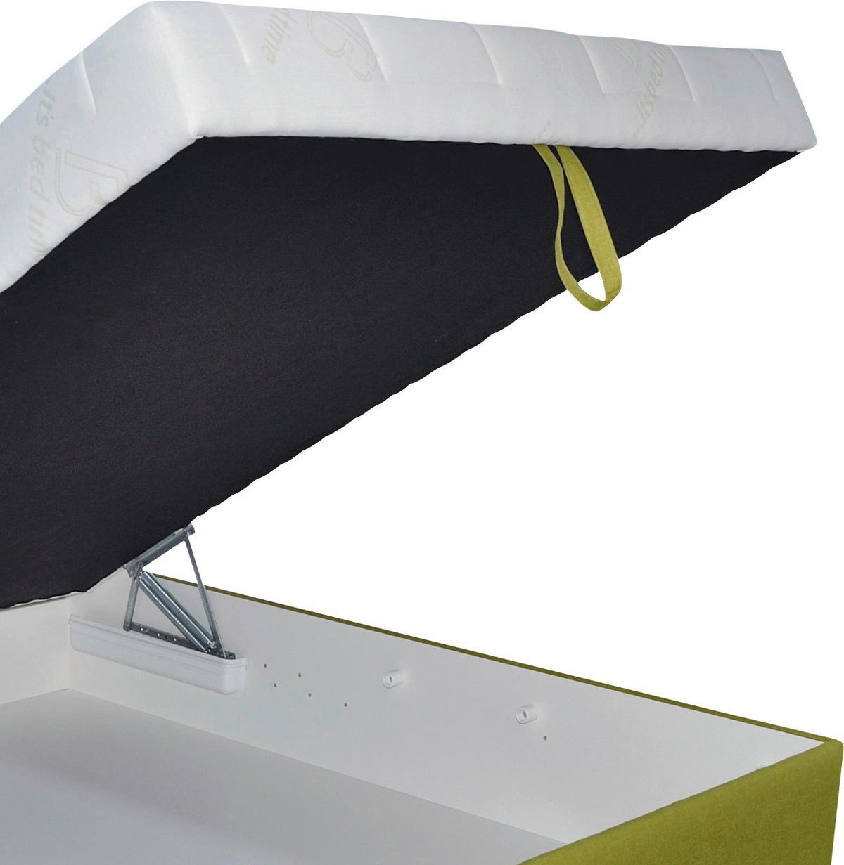 Tapecirani Krevet Silo - bijela/zelena, drvo/tekstil (140/200cm)