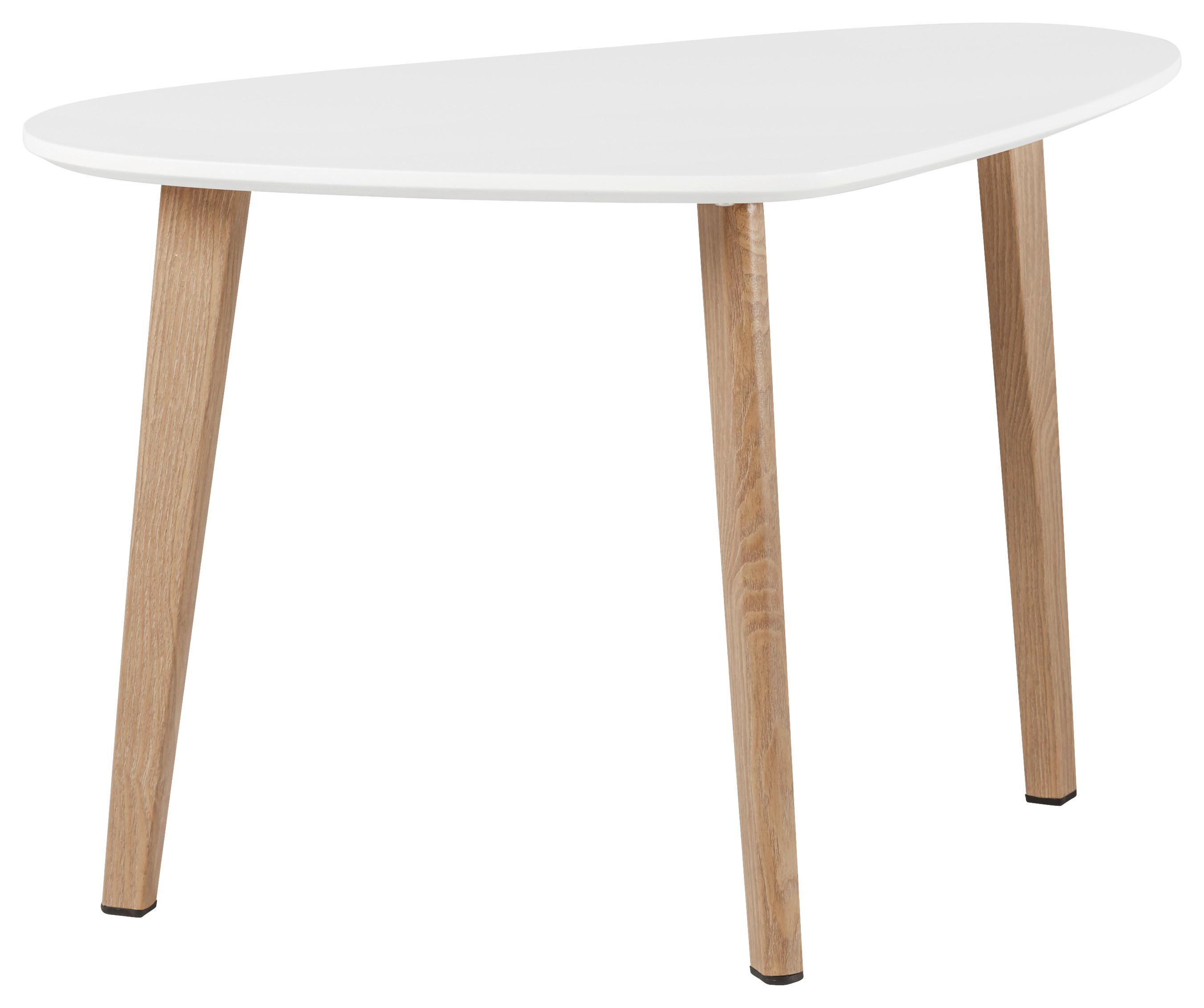 Couchtisch Kimi Weiß Buche MDF - Buchefarben/Weiß, MODERN, Holz/Metall (70/40/46,5cm) - Bessagi Home