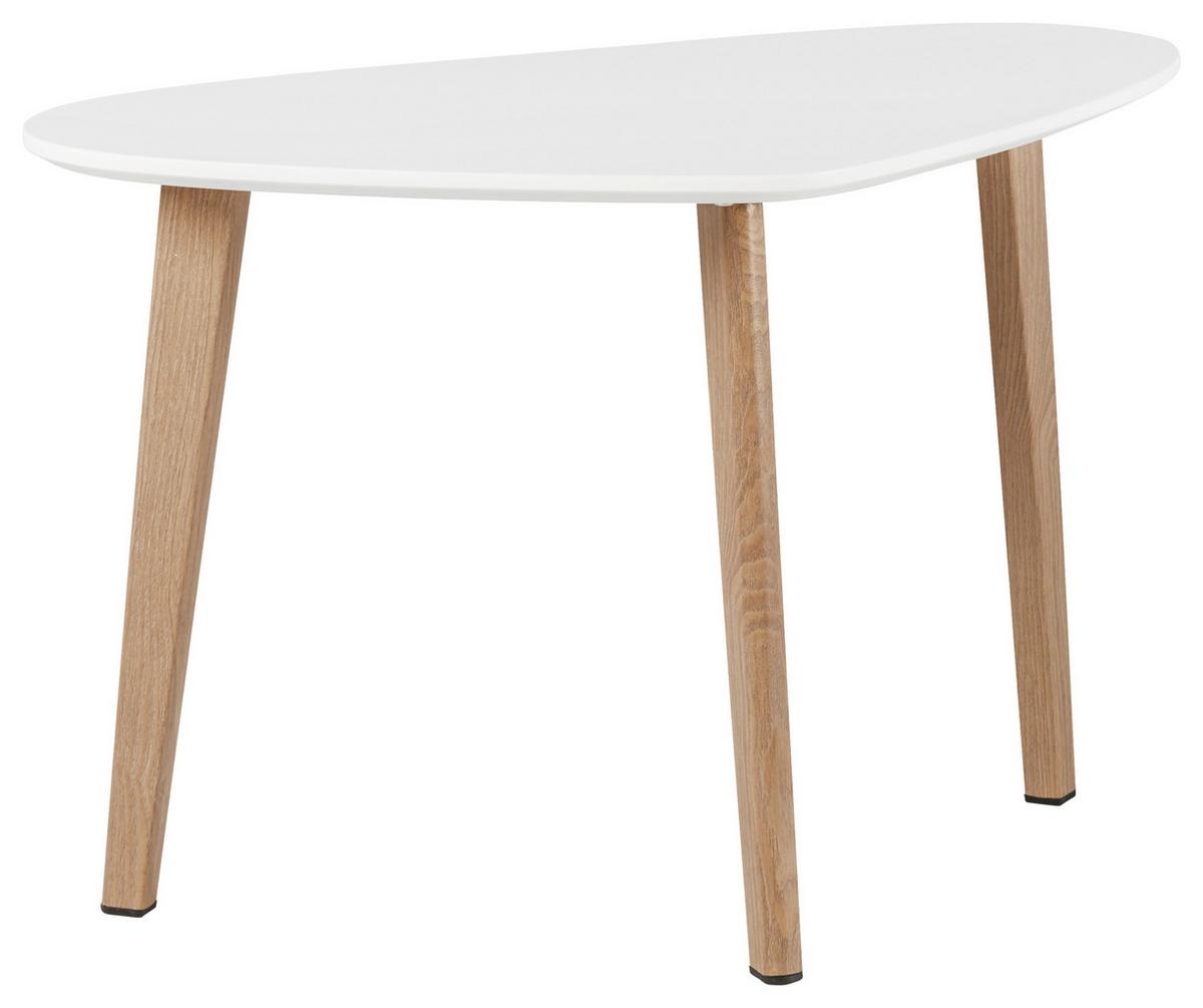 Couchtisch Kimi Weiß Buche MDF - Buchefarben/Weiß, MODERN, Holz/Metall (70/40/46,5cm) - Bessagi Home