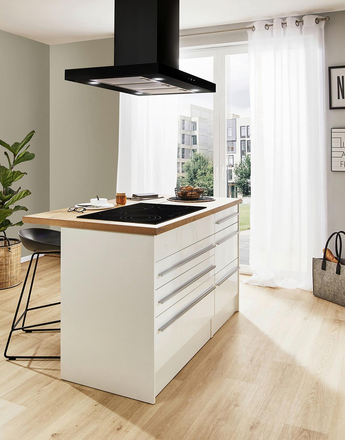 Dunstabzugshaube CH44199GISS Schwarz - Schwarz, Trend, Glas/Metall (89,5/65/60cm) - Respekta