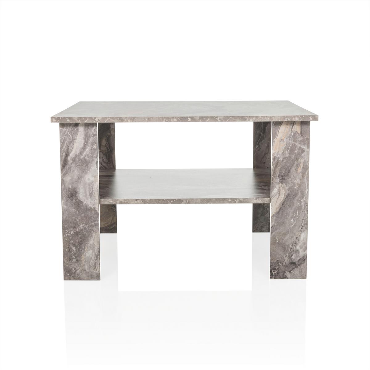 Klubska Miza Bismo, Siva - siva, Moderno, leseni material (70/70/45cm) - MID.YOU