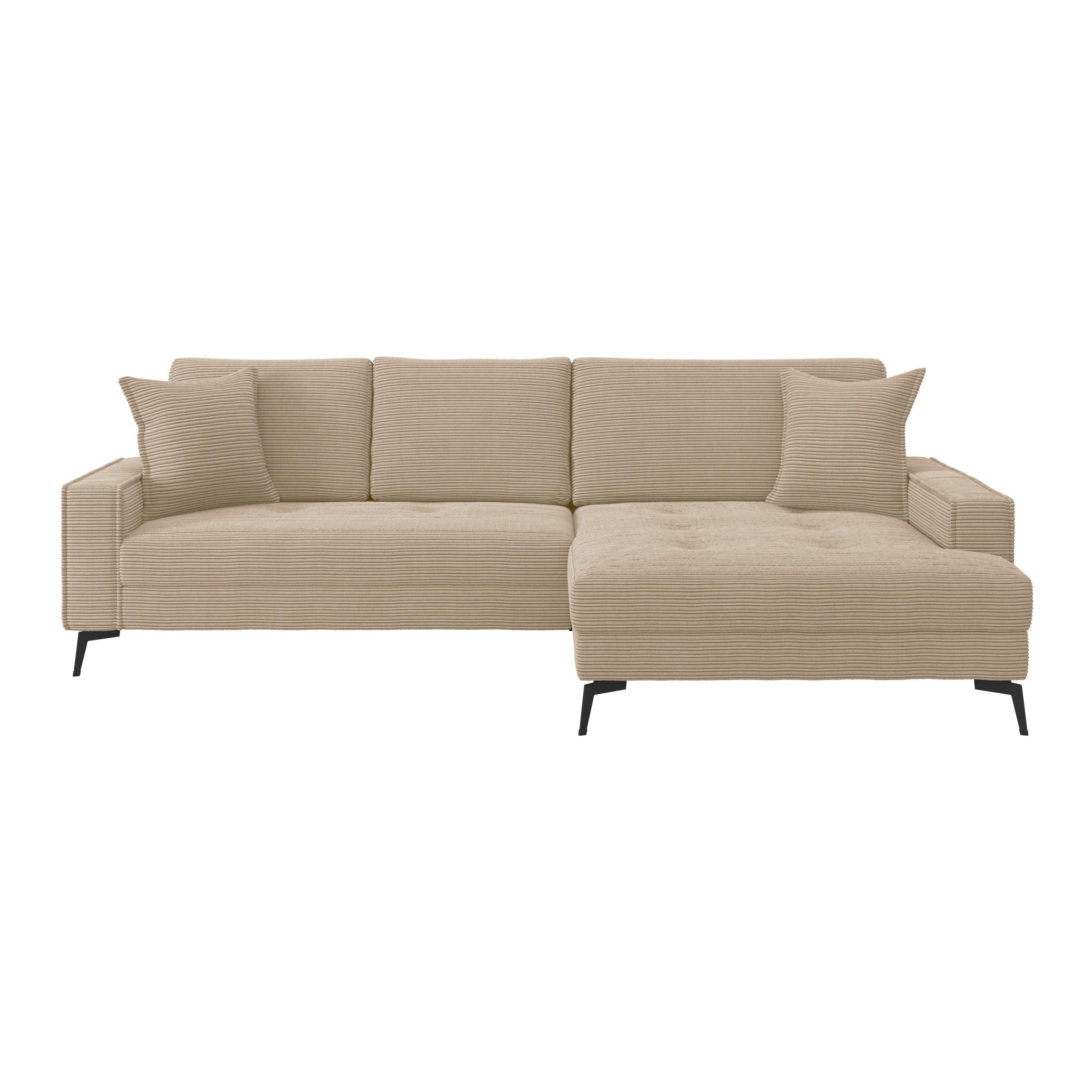 Kutna Garnitura Zero - bež/svijetlo siva, Trend, tekstil (286/173cm) - Modern Living