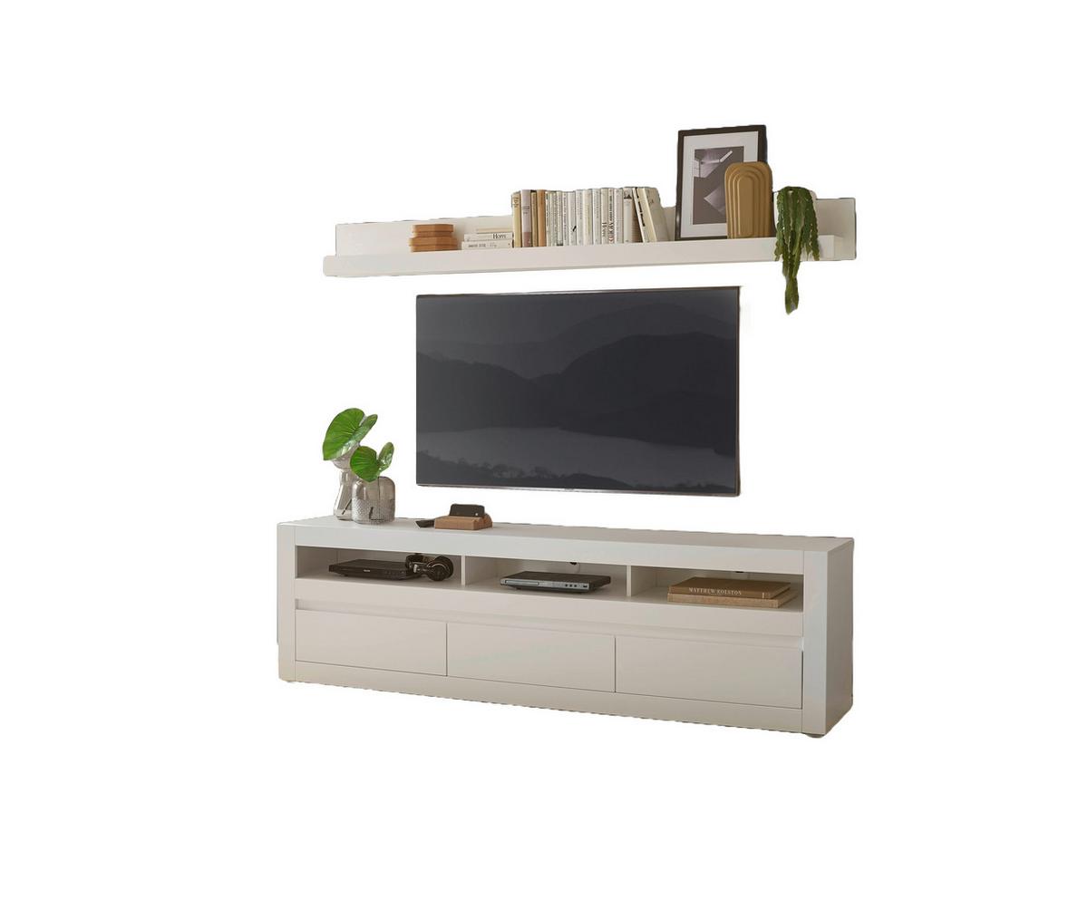 WOHNWAND CHESTER - Eichefarben/Silberfarben, Design, Holzwerkstoff/Kunststoff (217/170/42cm) - MID.YOU