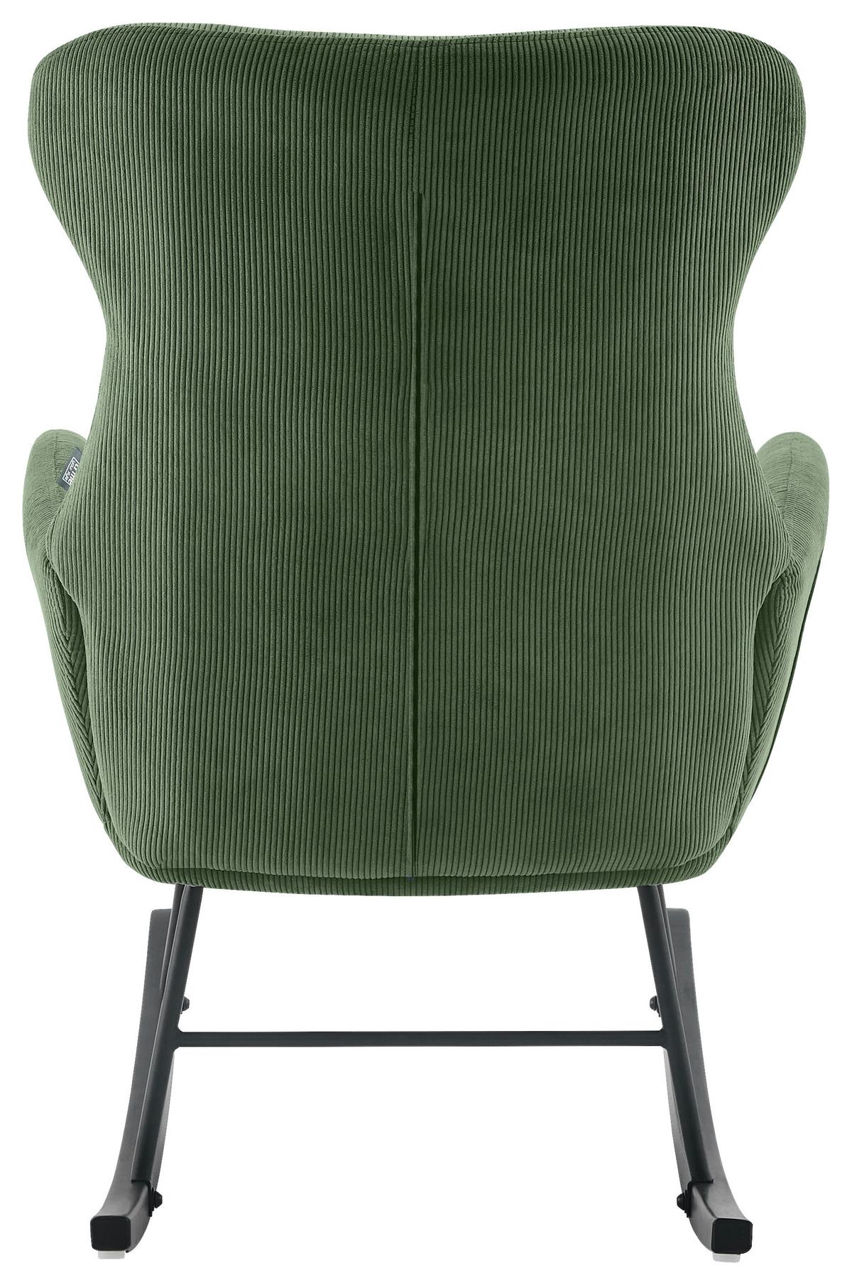 FOTEL BUJANY EMELY - zielony/czarny, Design, metal/drewno (65/97/94cm) - Ti'me