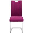 Schwingstuhl Lila - Chromfarben/Lila (42/58/104cm) - Mömax modern living