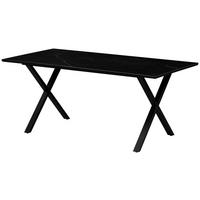 Masa LORENZO - negru, Modern, metal/piatră (180/90/76cm) - Mömax