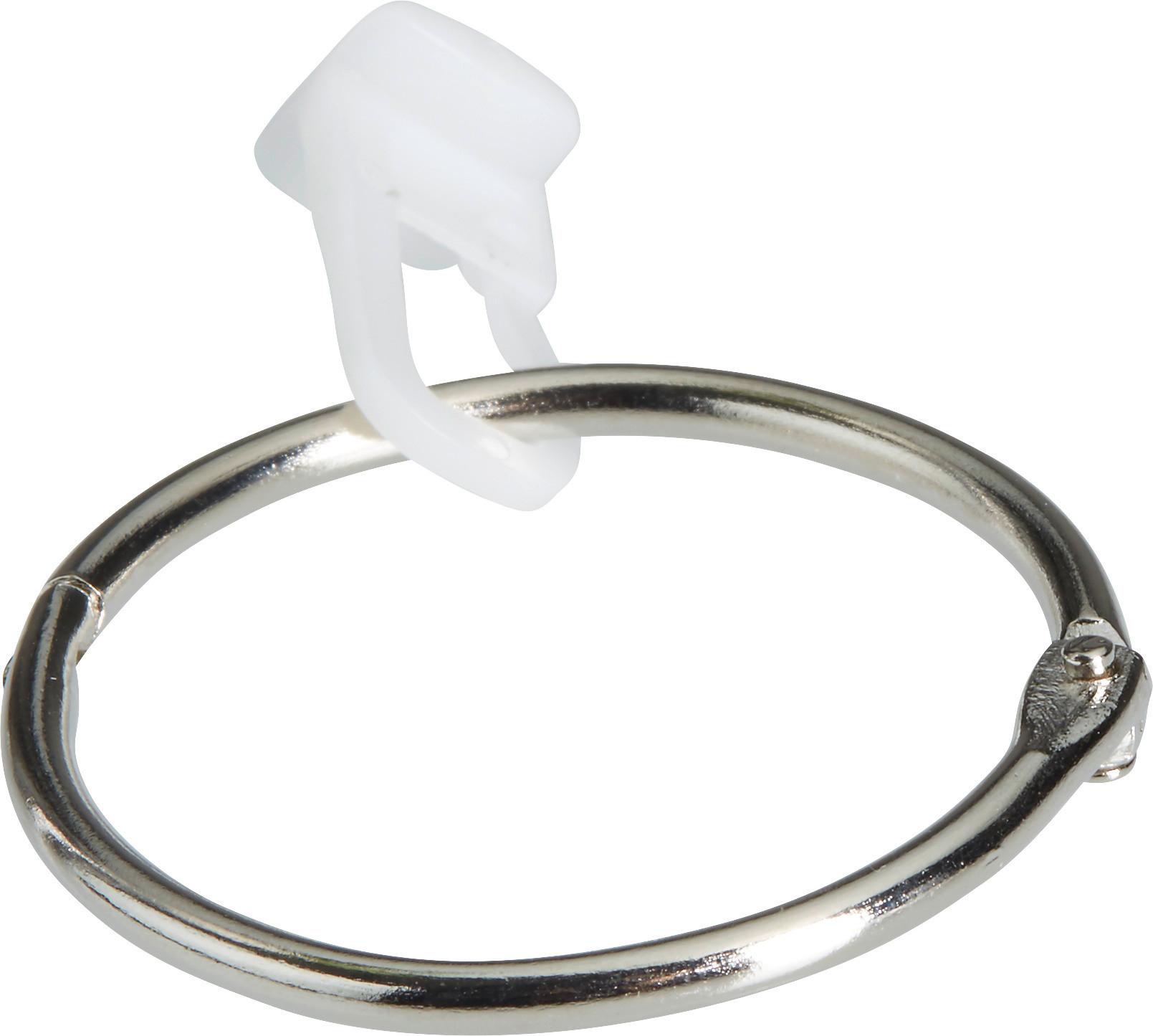 Vorhangschienenzubehör Gabi in Chromfarben - Chromfarben/Weiss, Kunststoff/Metall (4cm) - Modern Living