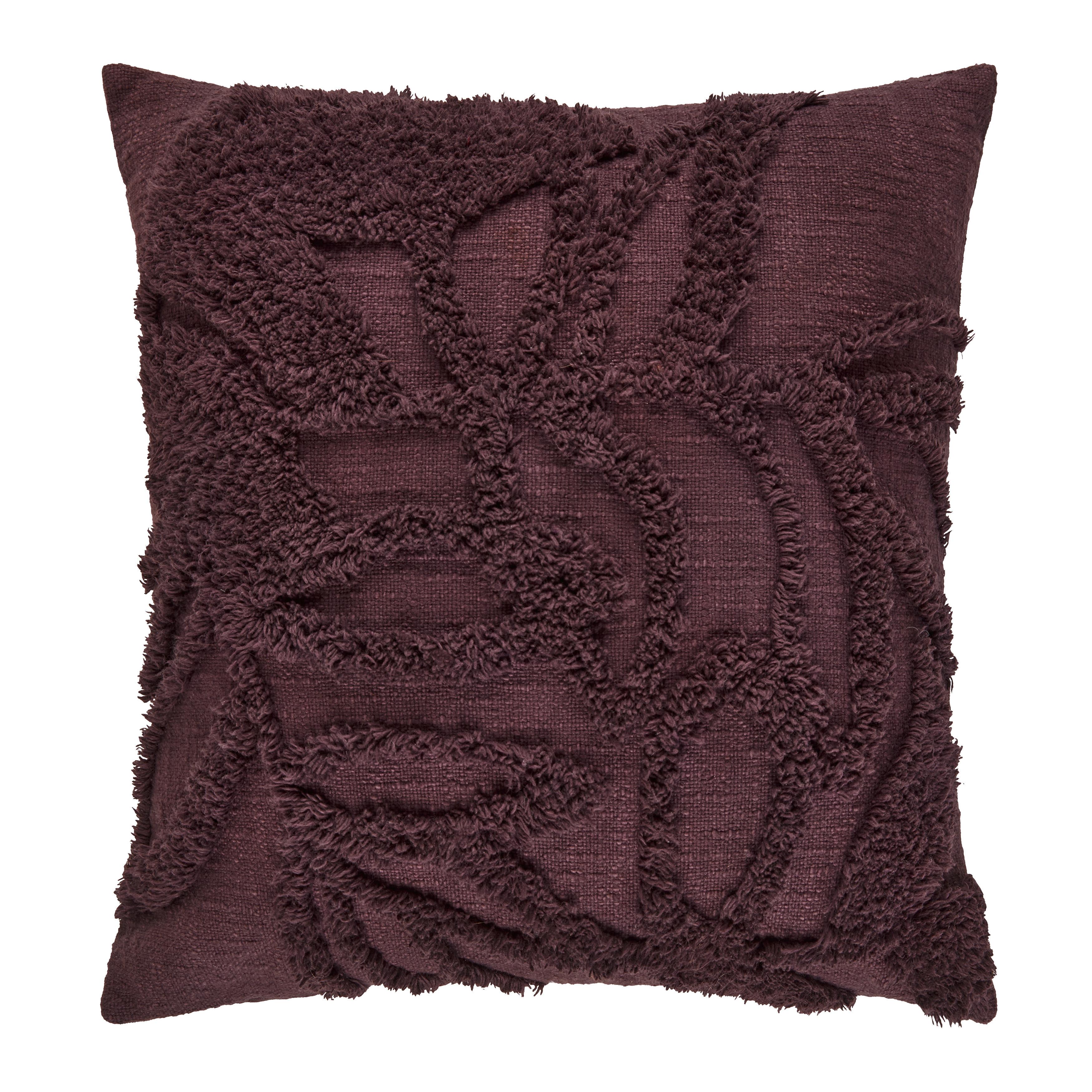 Díszpárna Tamy - padlizsán, Modern, textil (45/45cm)