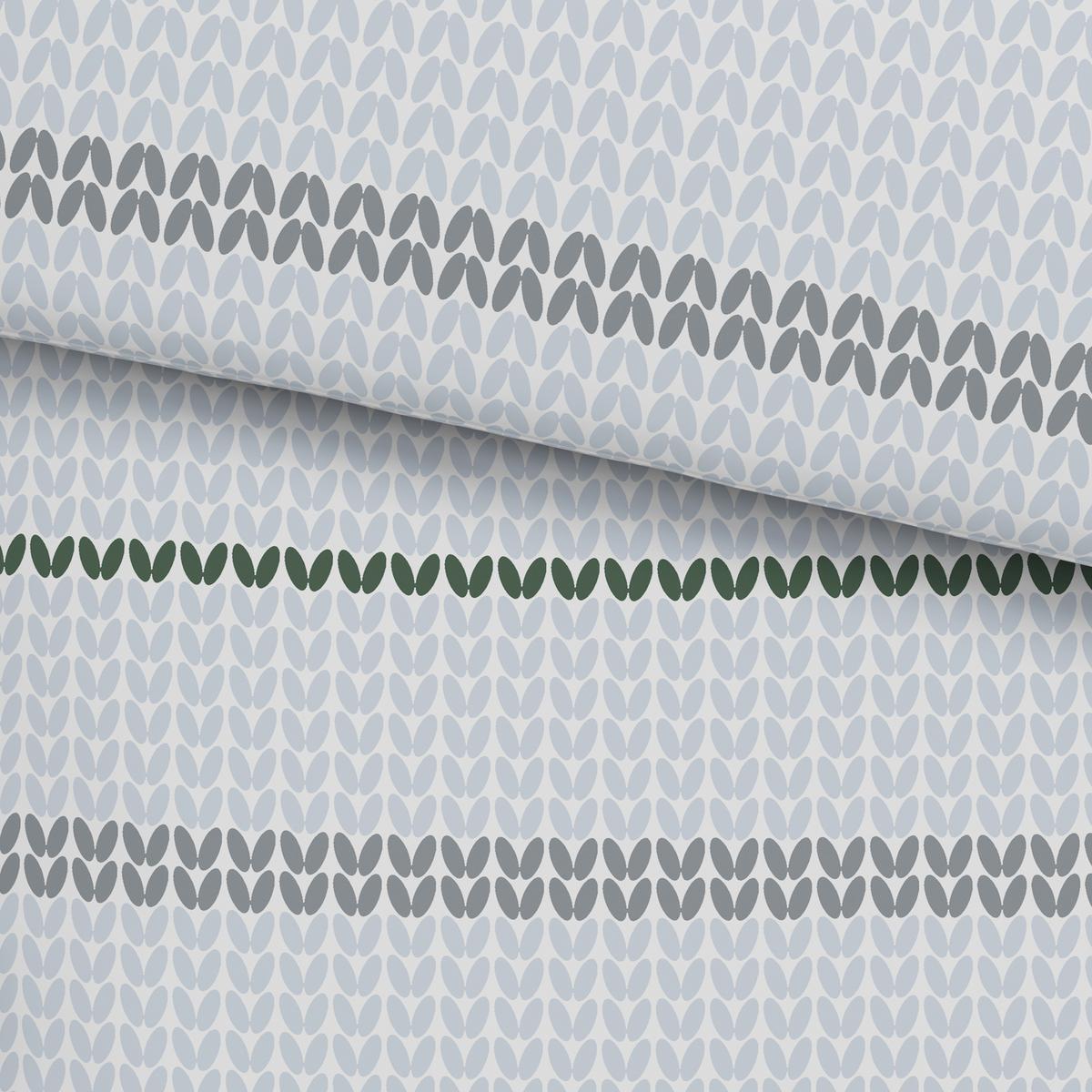Bettwäsche Strick ca. 160x210cm - Weiss/Rot, Modern, Textil (160/210cm) - Modern Living
