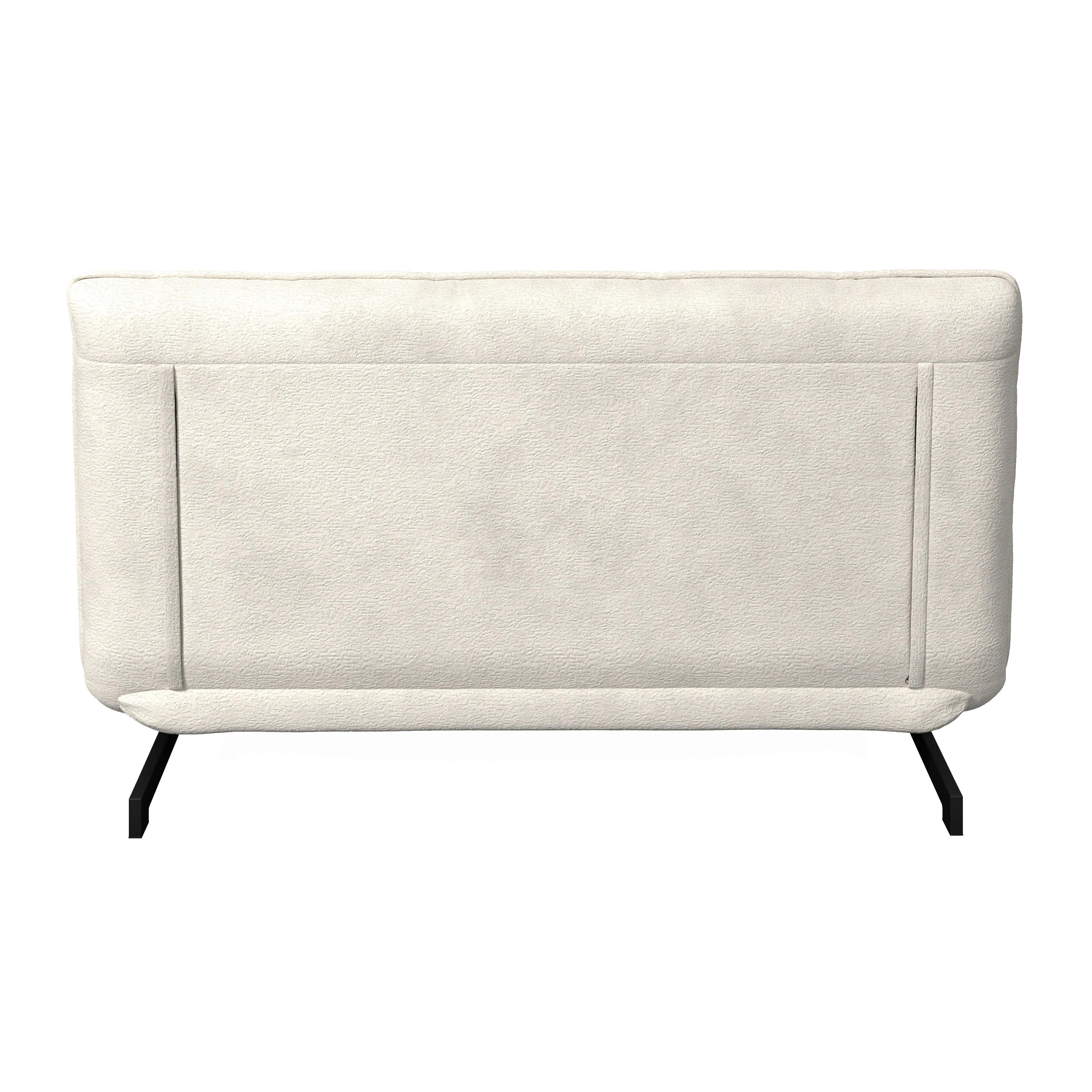 BÄDDSOFFA LUNA - vit/svart, Modern, metall/textil (143/84/81cm) - Bessagi Home