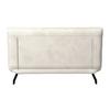BÄDDSOFFA LUNA - vit/svart, Modern, metall/textil (143/84/81cm) - Bessagi Home