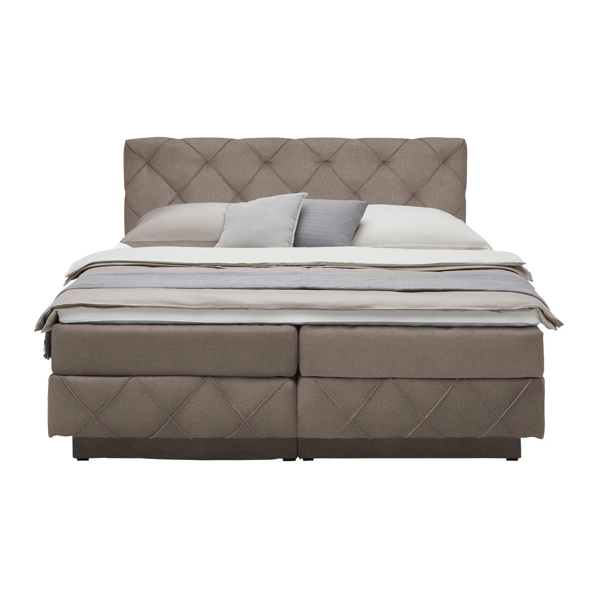 PAT BOXSPRING CORDOBA - maro, Konventionell, plastic/lemn (180/200cm) - Premium Living