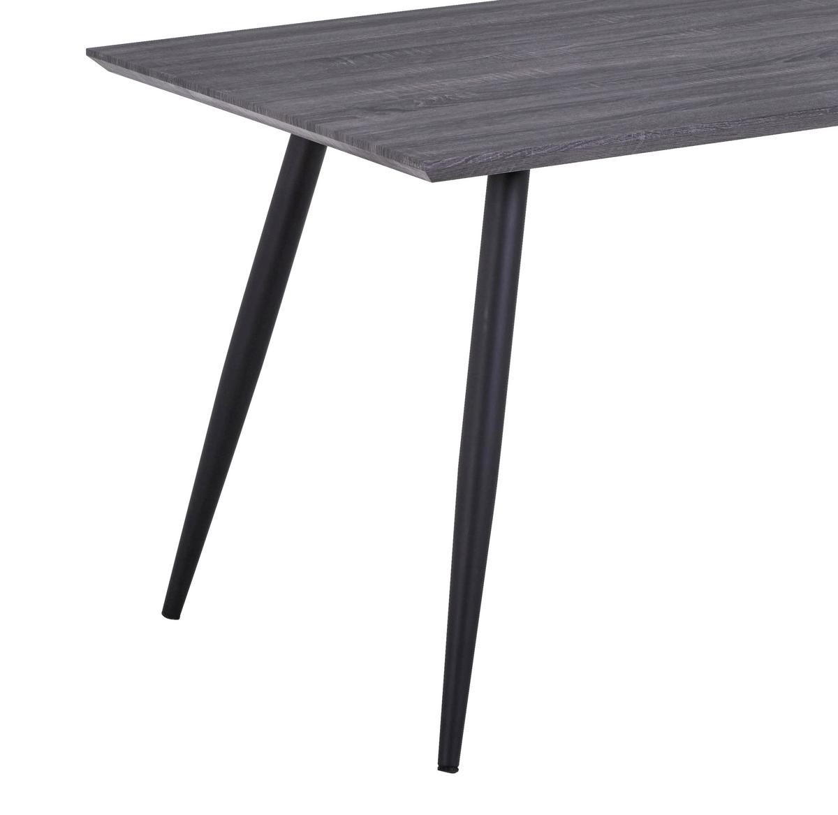 Jedilna Miza Porto, Črna, 150x90 - črna, Moderno, kovina/leseni material (150/75/90cm) - MID.YOU