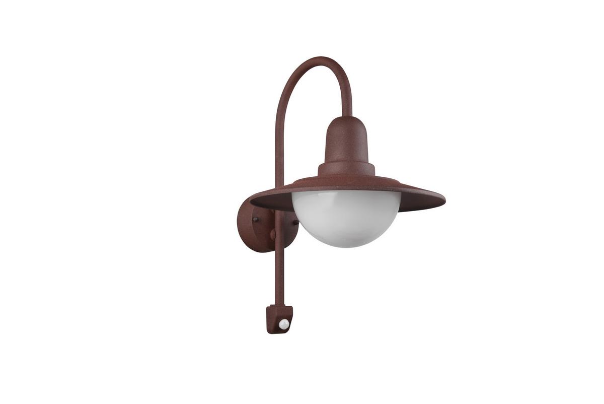 Außenwandleuchte Norman Weiß/Rostfarben max. 40 Watt - Rostfarben/Weiß, KONVENTIONELL, Glas/Metall (30/45,5/38cm) - Trio Leuchten