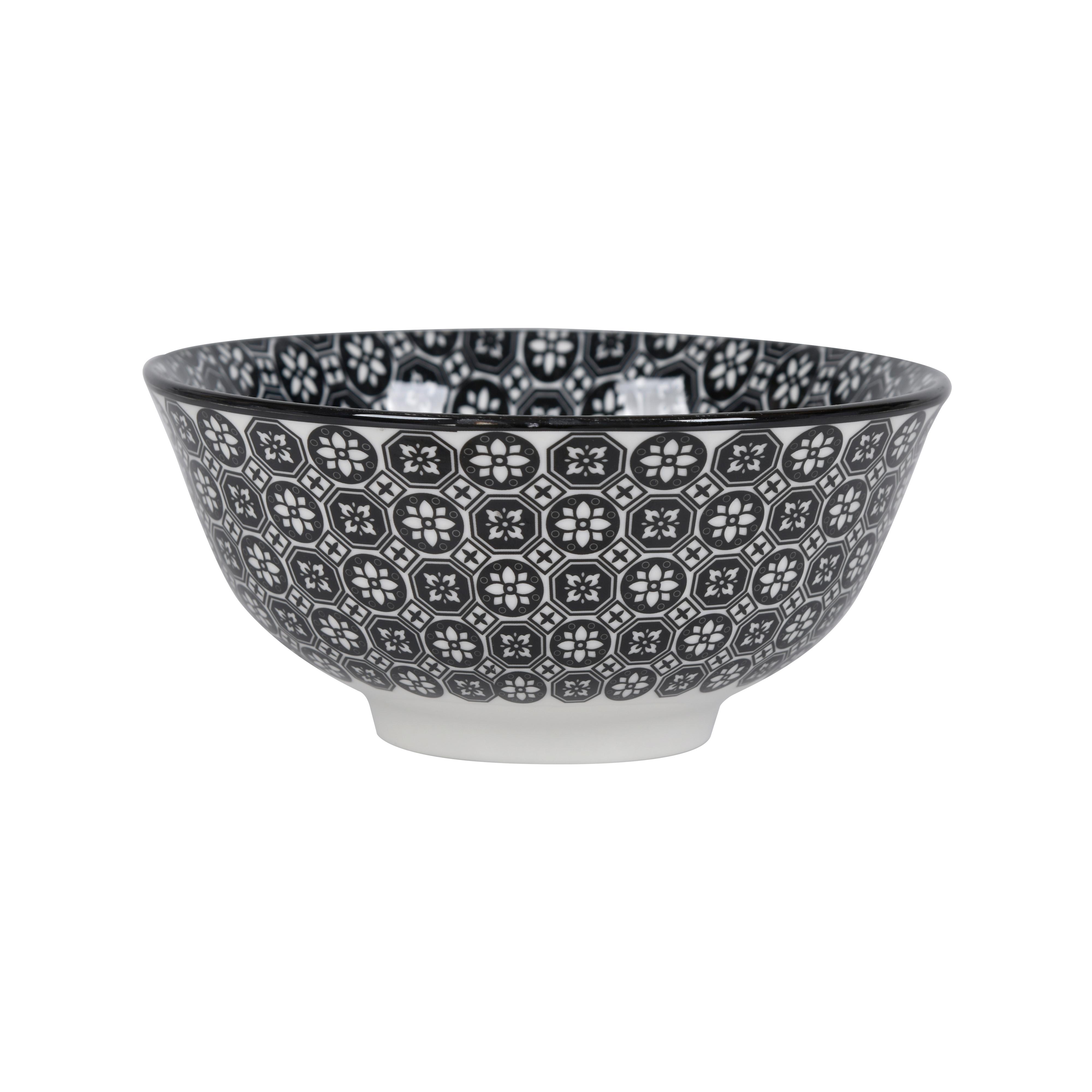 FRUKOSTSKÅL SHIVA - vit/svart, Lifestyle, keramik (15,5/7cm) - Mömax