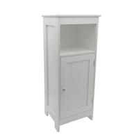 Midischrank Wl7.766 - Weiss/Silberfarben, Design, Holzwerkstoff/Metall (30/80/28cm) - Livetastic