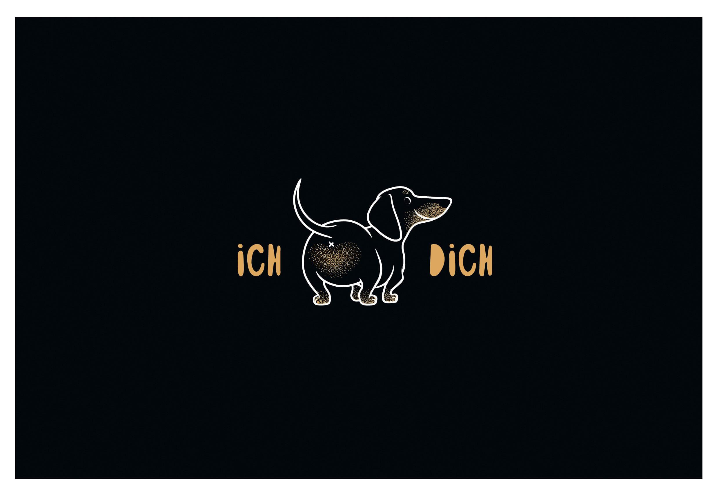 Postkarte Edelschwarz Schwarz/Gold - Basics, Papier (17,5/12cm)