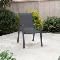 Scaun Deni 1 - antracit/culoare natur, Basics, metal/textil (54/90/76cm) - Mömax