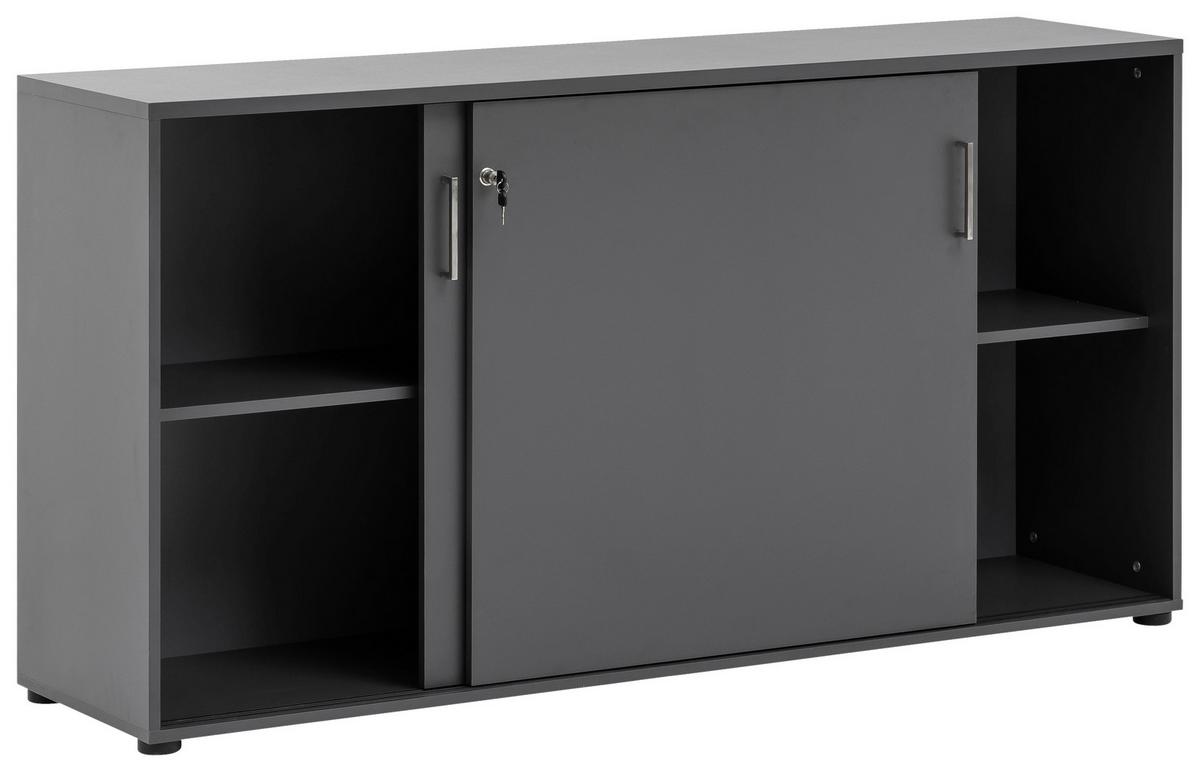 Aktenschrank "Serie 1500" , anthrazit - Anthrazit, KONVENTIONELL, Holzwerkstoff (160/84,2/41cm) - MID.YOU