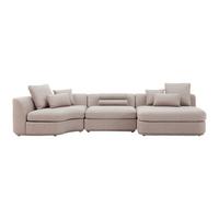 NAROŻNIK ANNA - beżowy/biały, Modern, tworzywo sztuczne/tkanina (360/71/134cm) - Bessagi Home