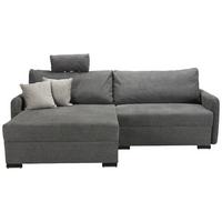Sedežna Garnitura Lyon C, Temno Siva, Ležišče, Predal - temno siva/črna, Moderno, umetna masa/tekstil (242/102/167cm) - Mömax