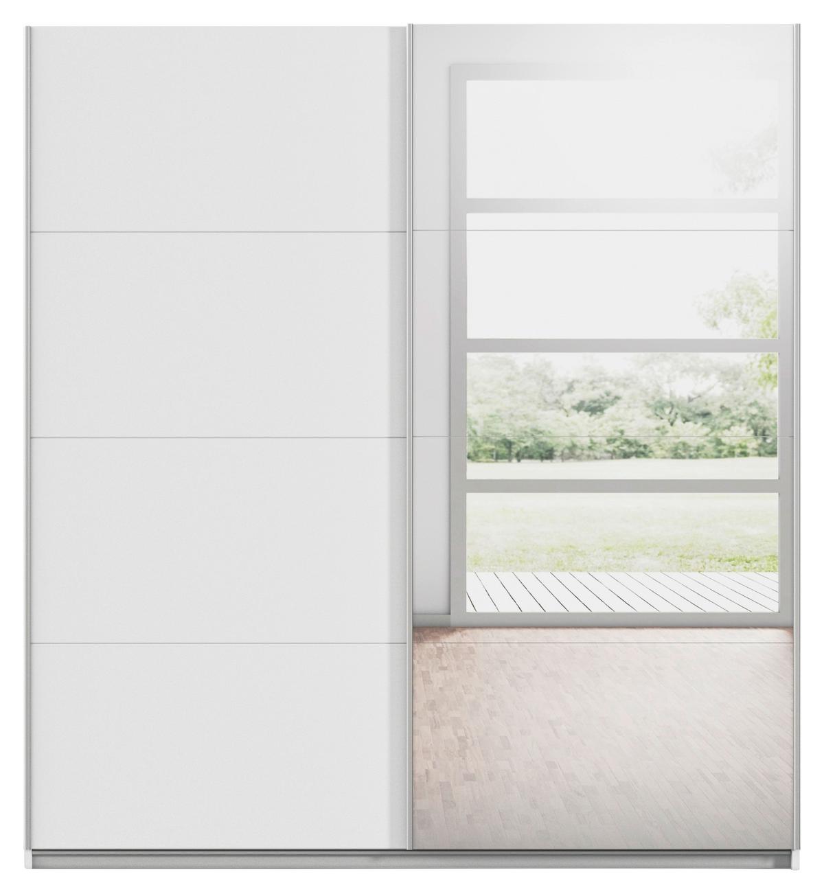 Ormar S Kliznim Vratima Subito - bijela/boje aluminija, Moderno, drvni materijal/metal (181/197/61cm) - Modern Living
