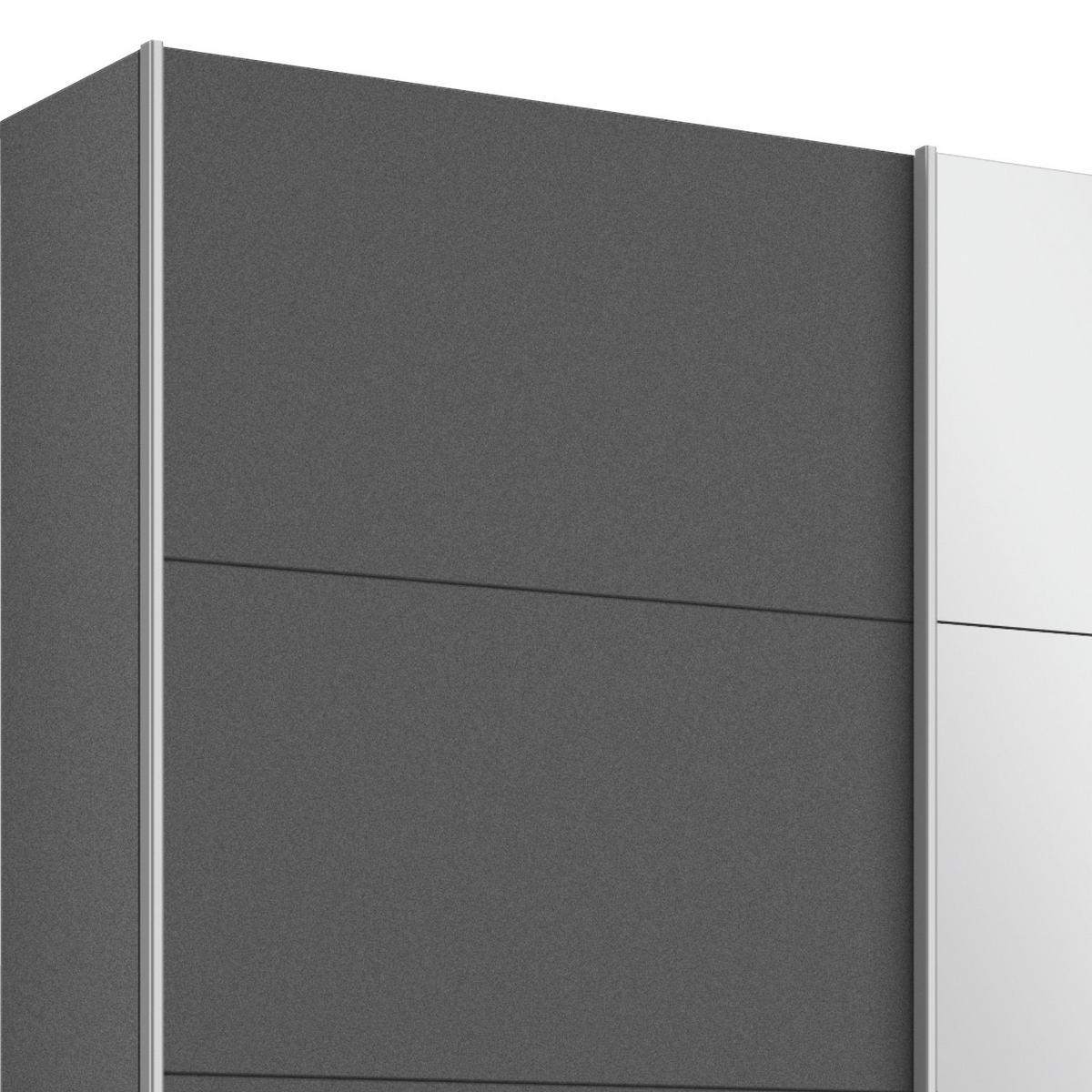 Ormar S Kliznim Vratima Belluno - siva/boje aluminija, Moderno, drvni materijal/metal (181/230/62cm) - Modern Living
