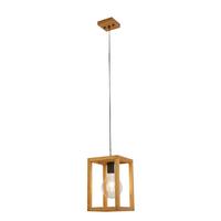Függőlámpa 54741-1na - Natur, műanyag/fa (20/20/30cm)