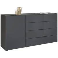 Sideboard Max Box in Anthrazit - Chromfarben/Anthrazit, MODERN, Glas/Holzwerkstoff (177/97/45cm) - Premium Living